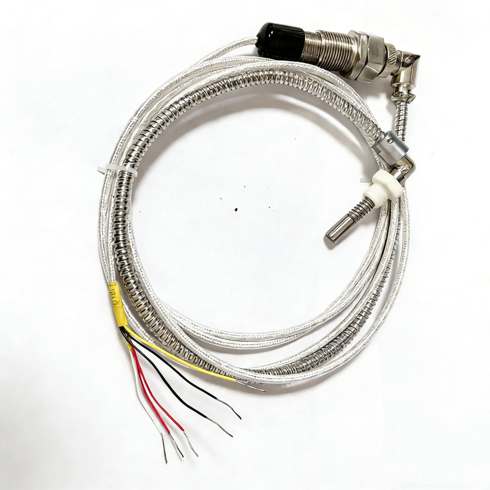 L-type  High Precision Threaded PT100 Platinum Thermal Resistor Industrial Temperature Sensor Single Probe 3-Wire System