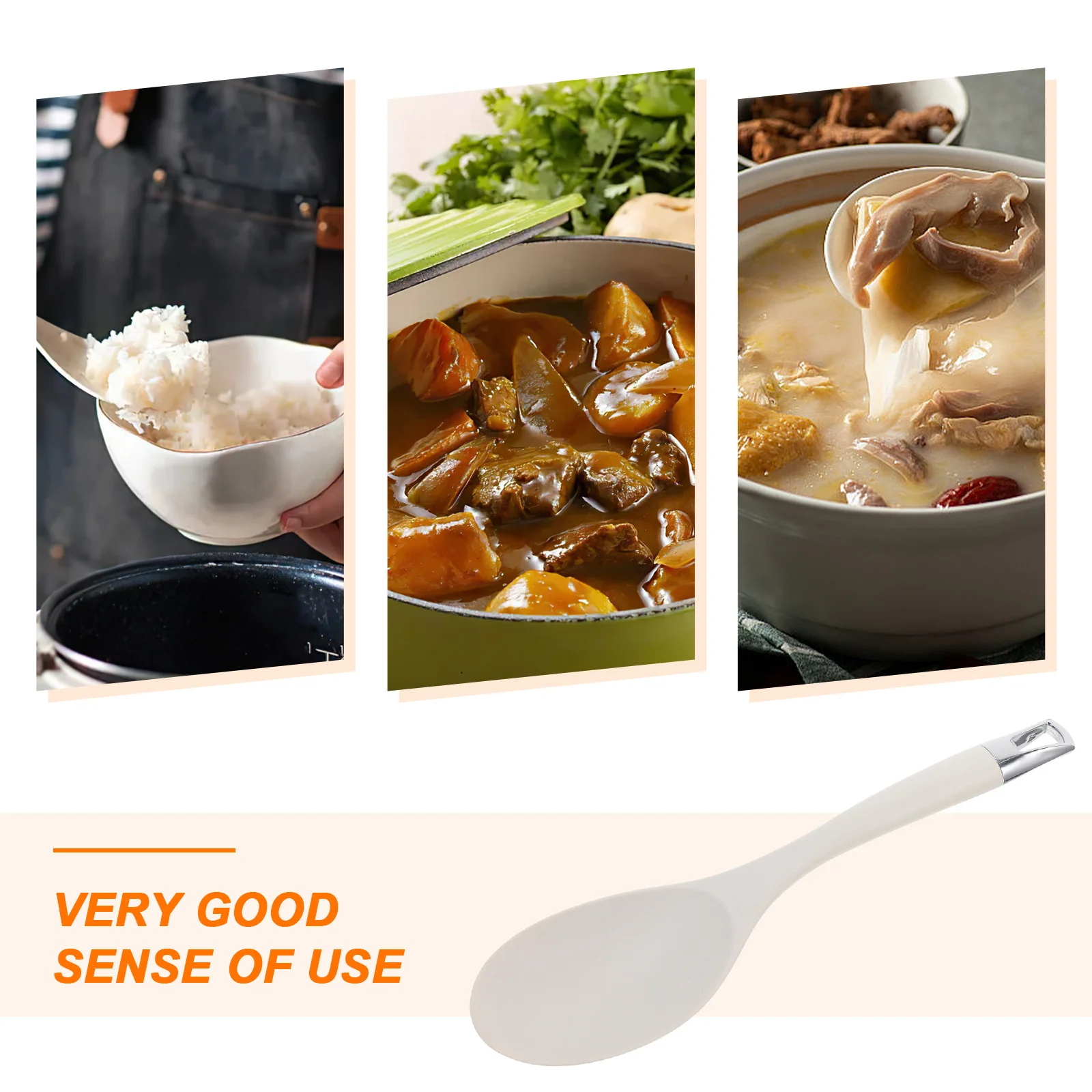 

Silicone Rice Spatula Scoop Non-Stick Surface Wear-Resistant Rice Scooper for Home Restaurant Convenient Kitchen Accessory