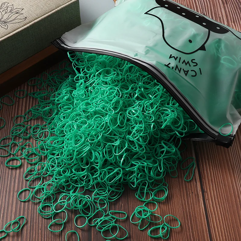 1000/2000 stücke Mädchen bunte Einweg Gummi elastische Haarband Krawatten Kinder Pferdes chwanz Halter Bänder Kinder Haarschmuck Ligen
