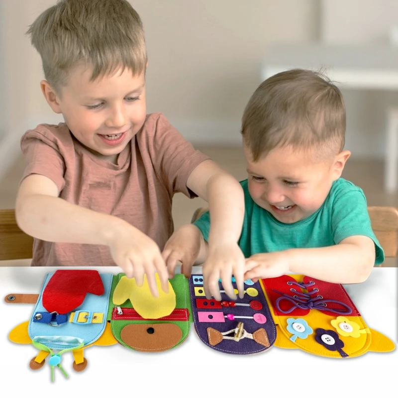 3d montessori baby beschäftigt brett filz bücher montessori fein motorische fähigkeiten aktivität spielzeug ruhige tuch bücher vorschule lehrhilfen