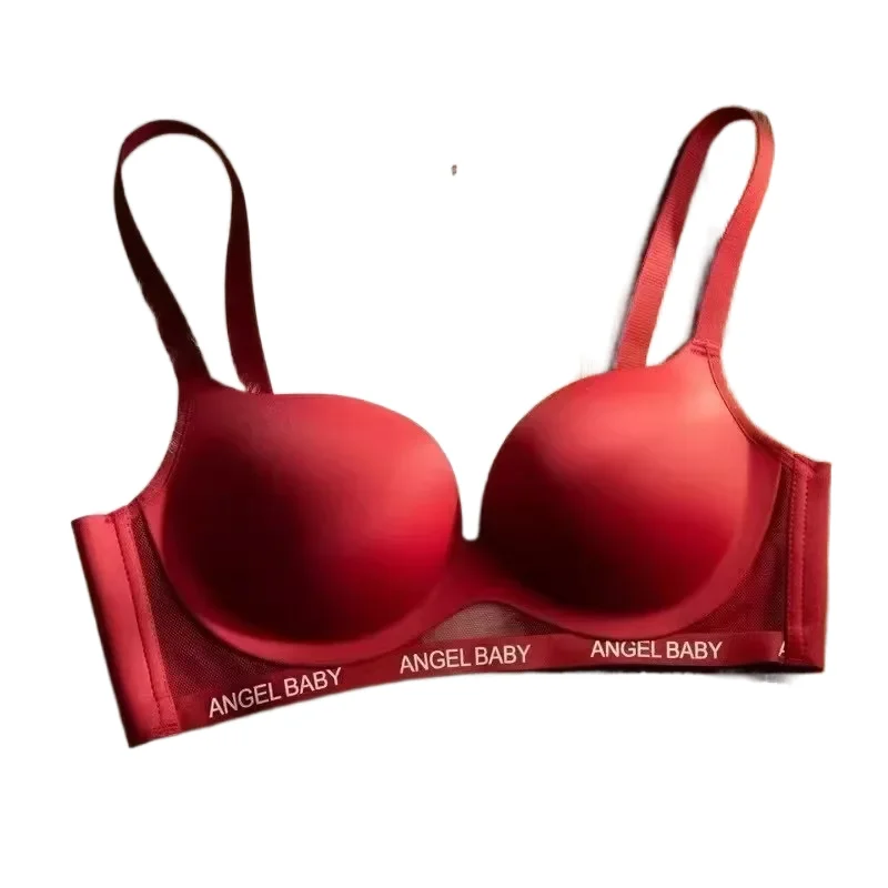 KUCLUT Seamless Push Up Bra Wireless Lingerie No Steel Rings Comfortable Gathers Small Breasts Natural Lift Support Anti Sag Bra