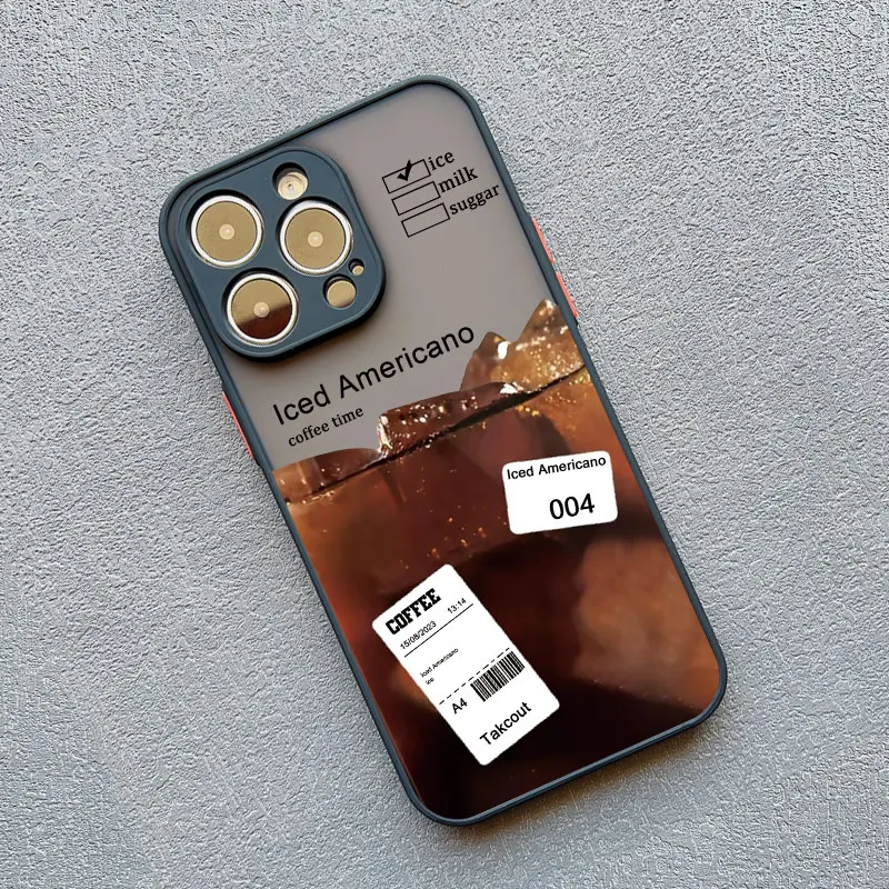 Eiskaffee Handyhülle für iPhone 17 15 Pro Max Hüllen iPhone 16 11 12 13 Pro Max Mini X XR XS 15 14 Plus Stoßfeste Schwarze Schutzhüllen – Detail 5