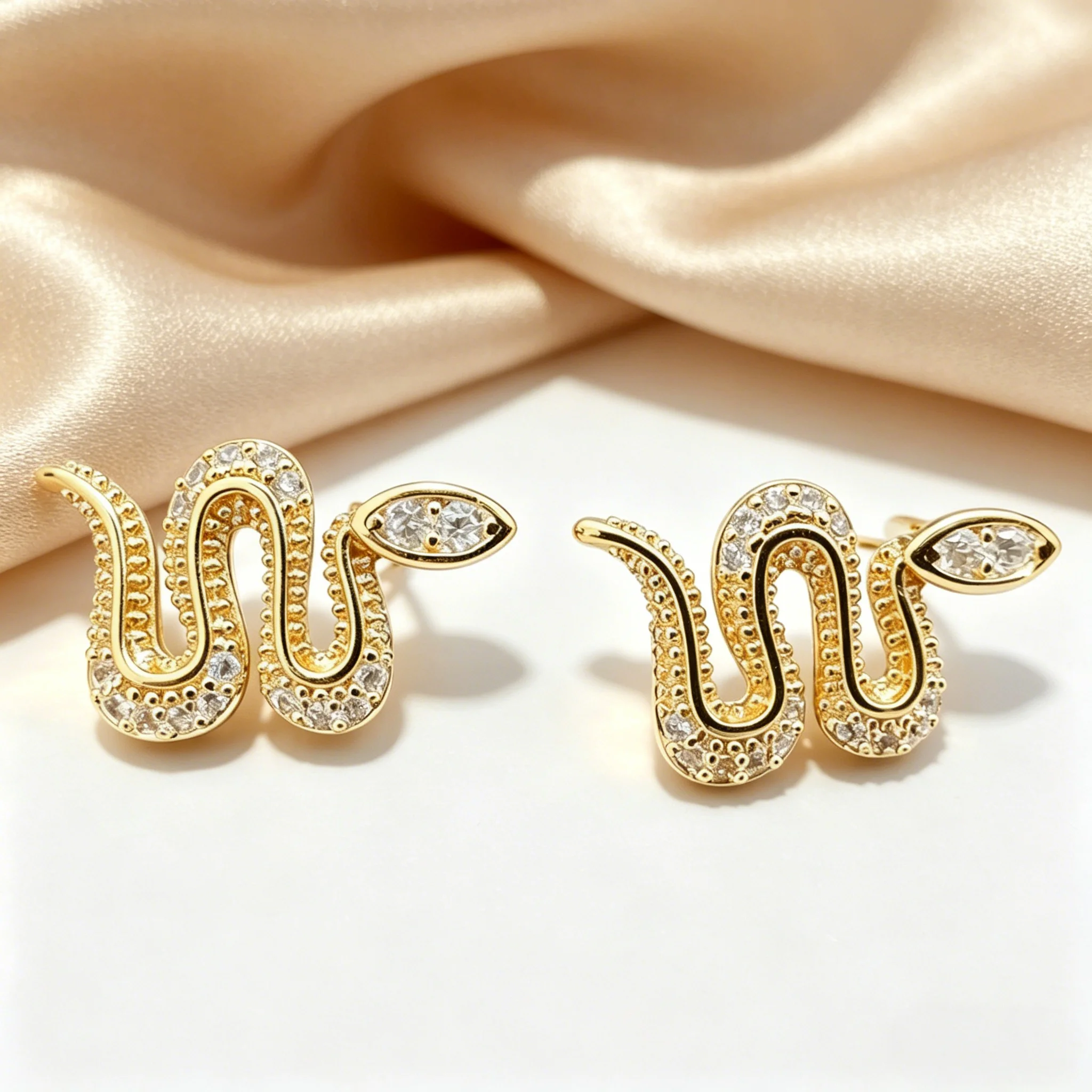 Fashion Earrings 2026 Gold/Silver Snake Nail Charms Metal Alloy Snake Bridesmaid Gifts Street Birthday Party Bride Accessories