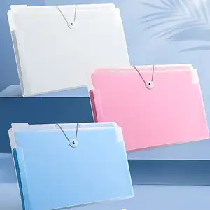 Waterproof A4 File Folder 4 8 12 Pockets Classified Storage Organ Bag PP Test Paper Storage Portfolio Organizer Student