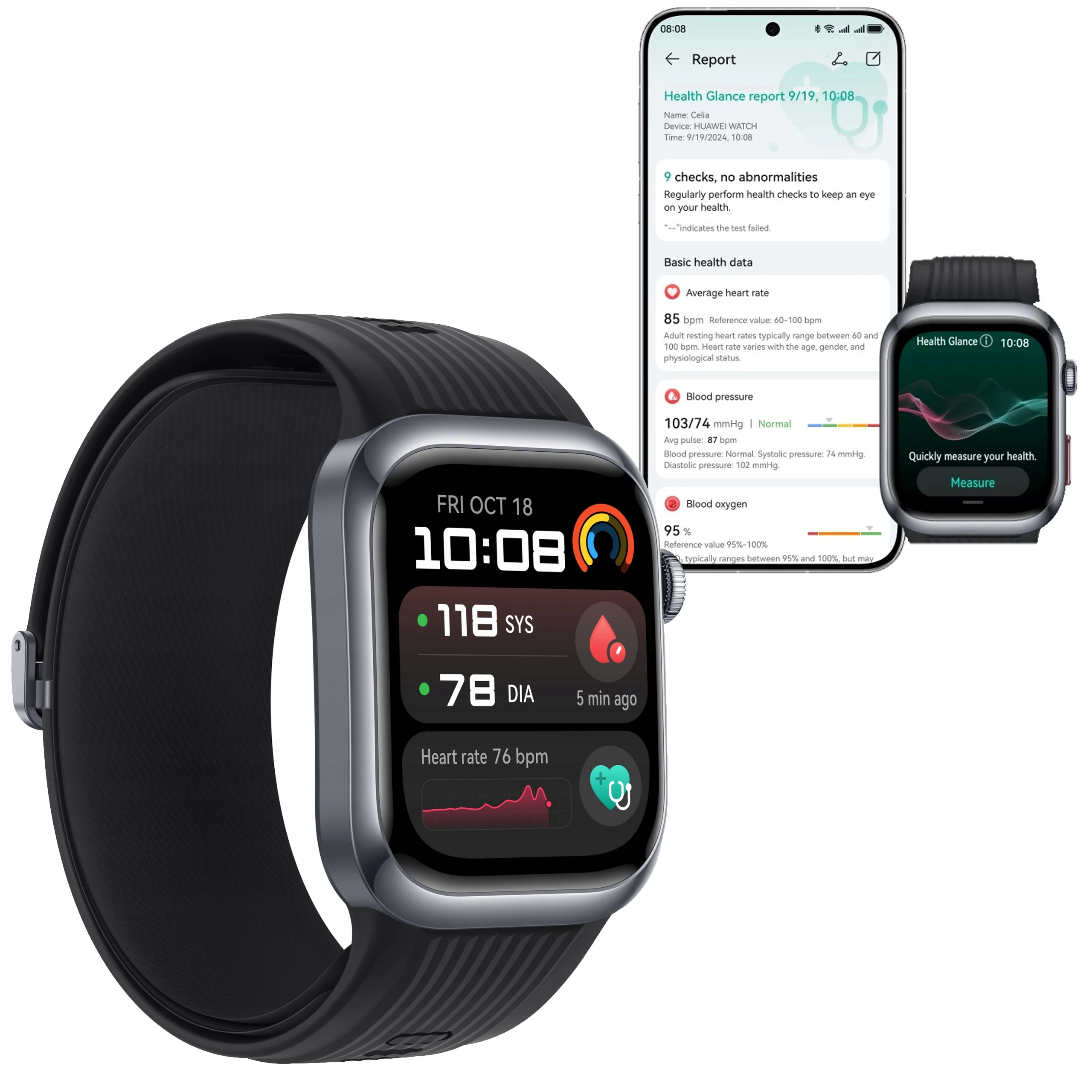 SMARTWATCH HUAWEI WATCH D2 CZARNY POMIAR CIŚNIENIA LEKKI ZEGAREK EKG 1.82