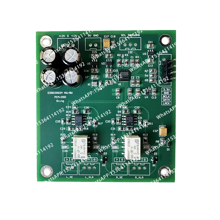 ES9039q2m+opa1612 DAC Board  I2S Input Supports Single-ended and Balanced Output