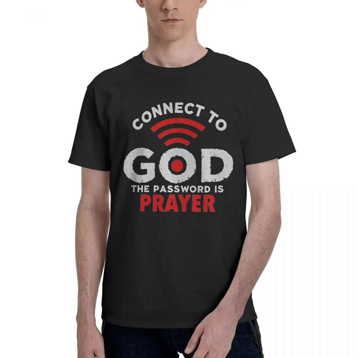 Connect To God Prayer_2 Classic Campaign Top quality Kemp Tshirt Home USA Size