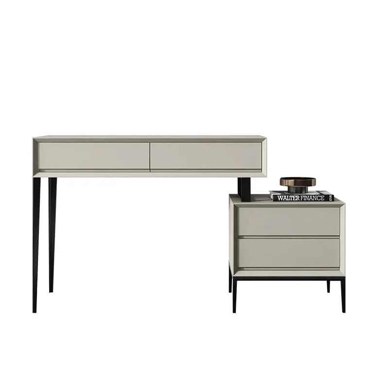 

Modern minimalist retractable dresser, simple style small apartment bedroom high-end makeup table bedside locker integrated