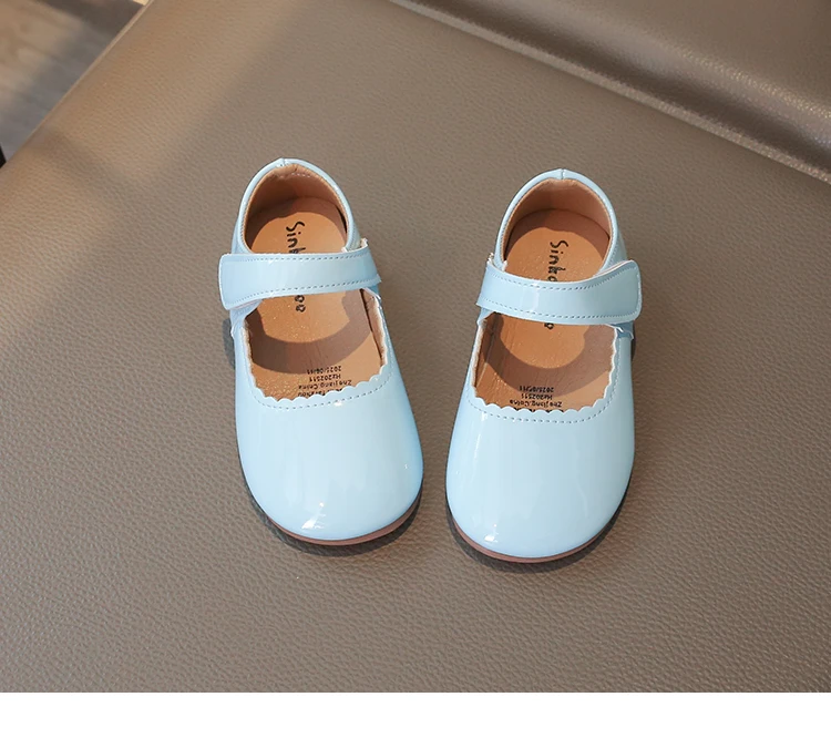 Girls Soft Bottom Multi-color Leather Spring Autumn New Baby Girl Bright Color Leather England Style Breathable Princess Shoes