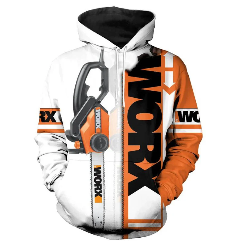 

Fashion Mens Clothes Chainsaw 3D Full Printed Hoodie Autumn Unisex Casual Sweatshirt Personality Zipper Hoodies DY355