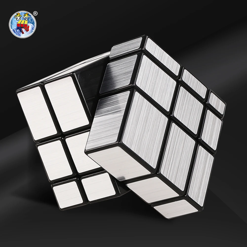 SENGSO مرآة مكعب 3x3x3 سرعة ملصق مكعب تويست أشكال مختلفة لغز حزمة ألعاب ألغاز لعبة للأطفال والكبار