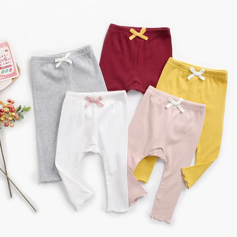 Spring Newborn Baby Girls Pants Casual Leggings Fashion Kids PP Pants For Girls Soft Toddler Baby Children Long Trousers 2024