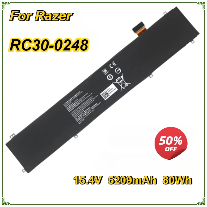 

New RC30-0248 Laptop Battery for Razer Blade 15 Advanced 2019/2020 RZ09-0238 RZ09-02386 RZ09-02385 RZ09-0330 RZ09-0288 80Wh