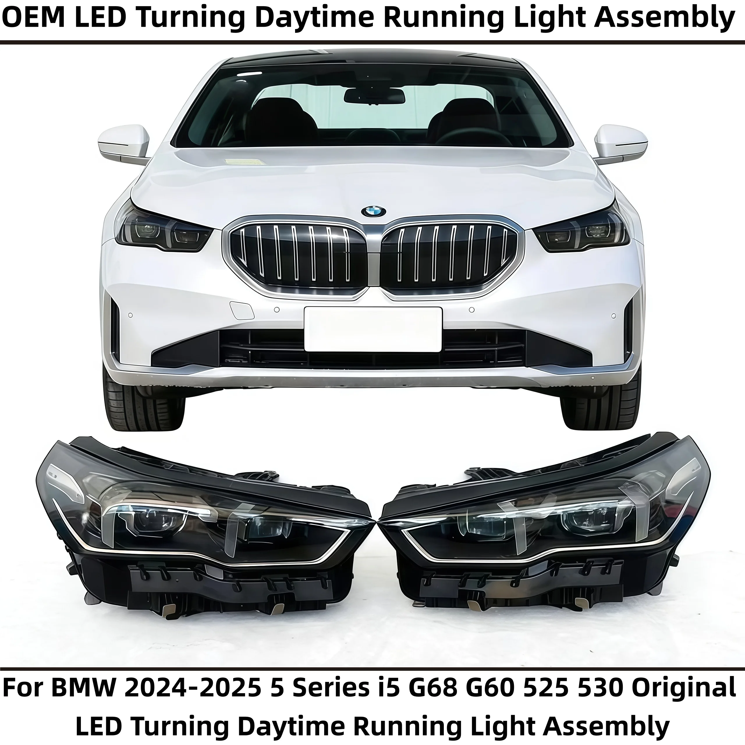 

For BMW 2024-2025 5 Series i5 G68 G60 525 530 Original LED Turn Signal Daytime Running Light Assembly