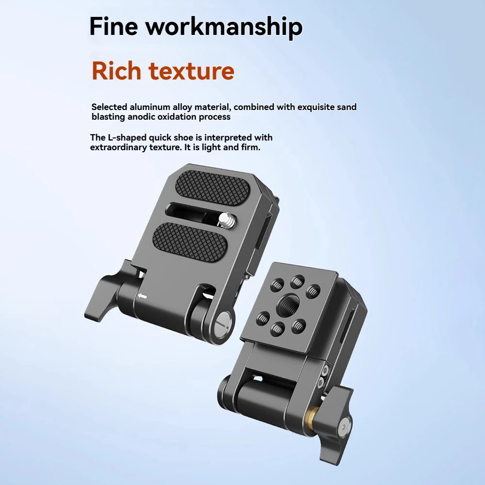 A07I Opvouwbare camera L-beugel Verticaal horizontaal schakelende snelontgrendelingsplaat DSLR-camera's Stabilisator
