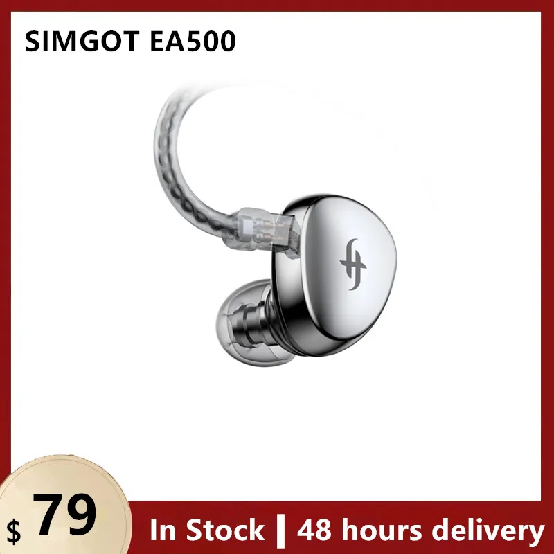 

SIMGOT EA500 Hi-Res In Ear Monitor Headphone with Detachable Cable Dynamic Driver IEM Earphone HiFi Stereo Wired Earbuds