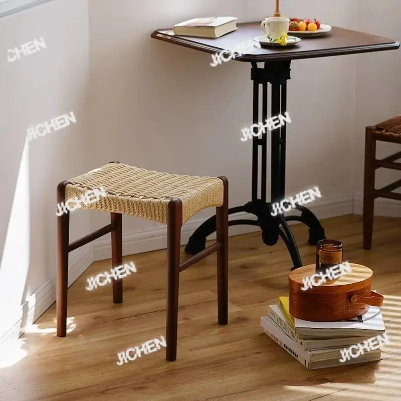 

Тканый табурет ручной работы из вишневого дерева, отлично подходит для дома, учебы и столовой