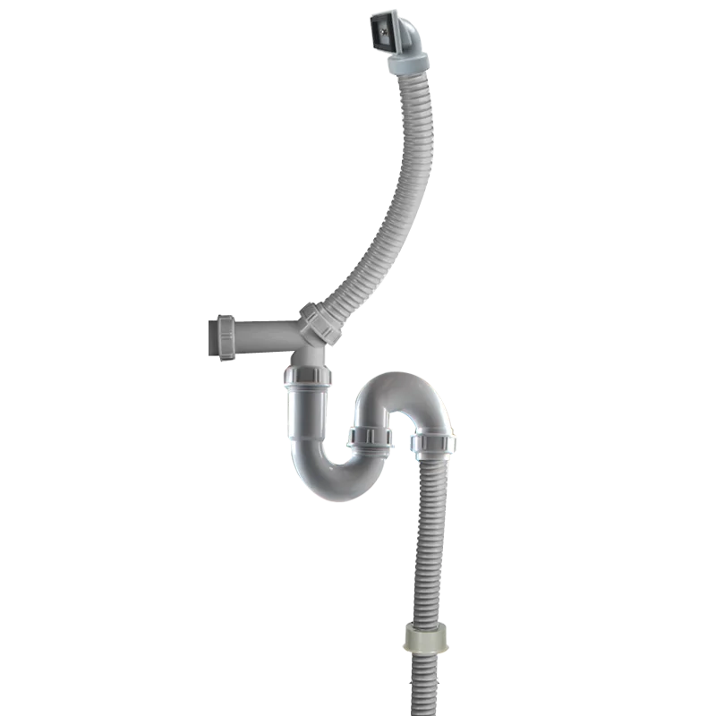 Talea PVC Steel Rear Mounted Sink Strianer Pipe With Overflow GF026C002