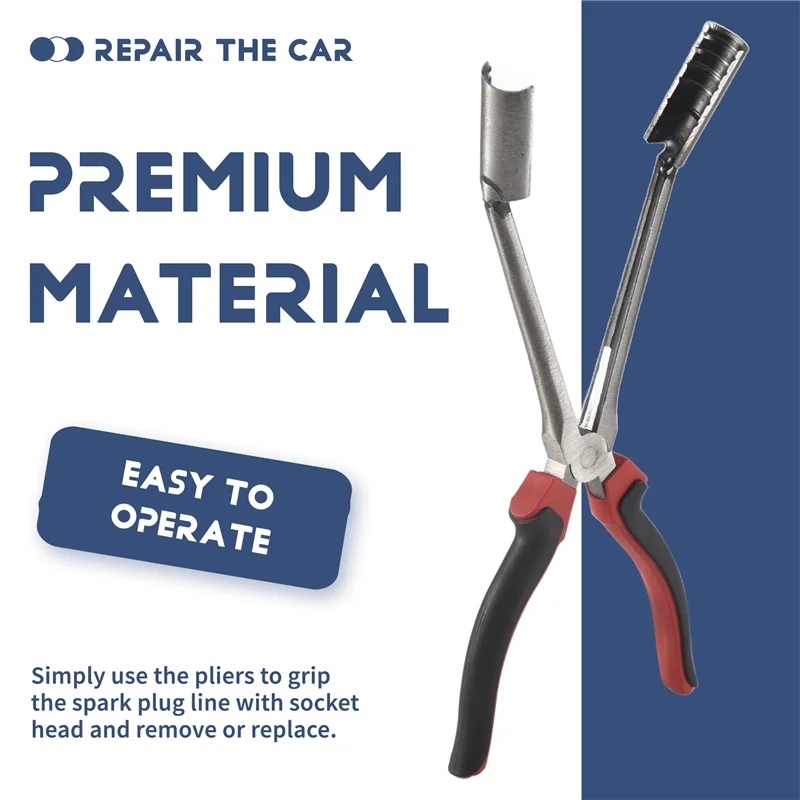

Car Spark Plug Wire Removal Pliers Tool High Voltage Cylinder Cable Removal Clamp Tool Spark Plug Boot Removal Tool-AT80