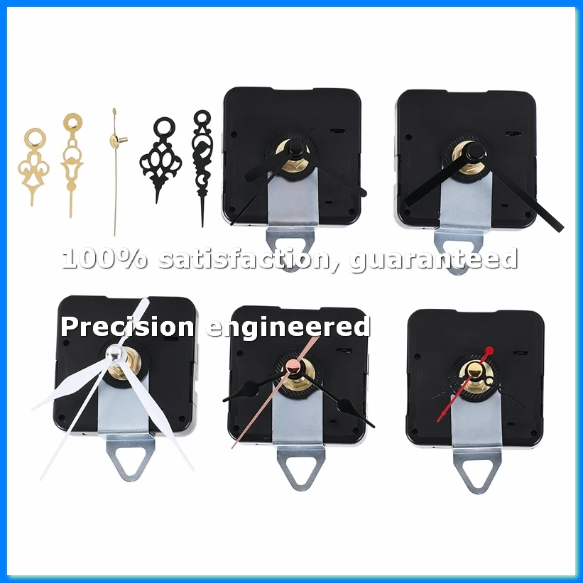 4pack X((5 Pcs Clock Movement Mechanism Parts Silence Quartz DIY Wall Clock with 7 Different Pairs Clock Hands Replacement Kit)
