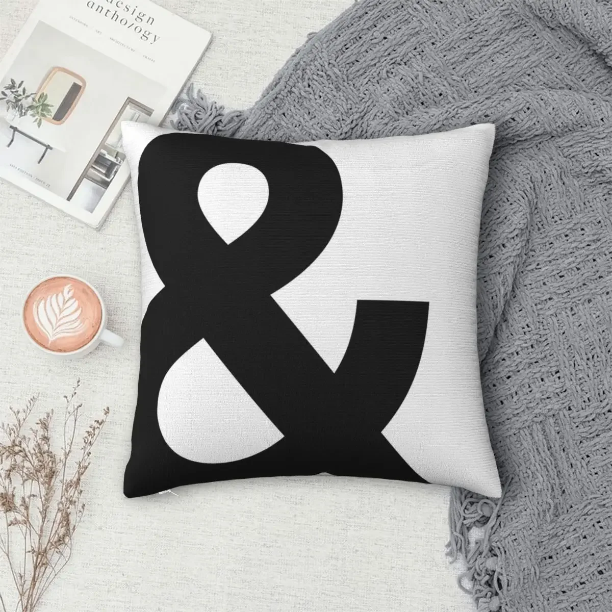 Ampersand Pillowcase Polyester Pillows Cover Cushion Comfort Throw Pillow Sofa Decorative Cushions Used for Bedroom Living Room