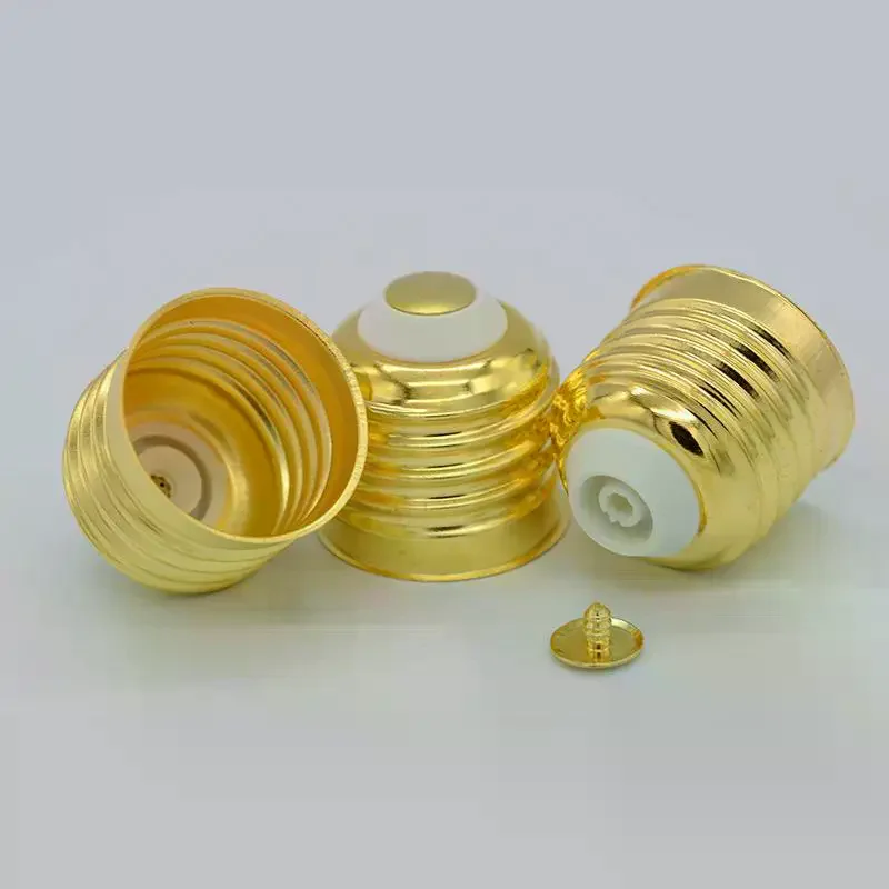 10Pcs Solder/Solder-Free Lamp Socket E27 Nickel-Plated Copper Screw Lamp Cap LED Bulb Socket Accessories