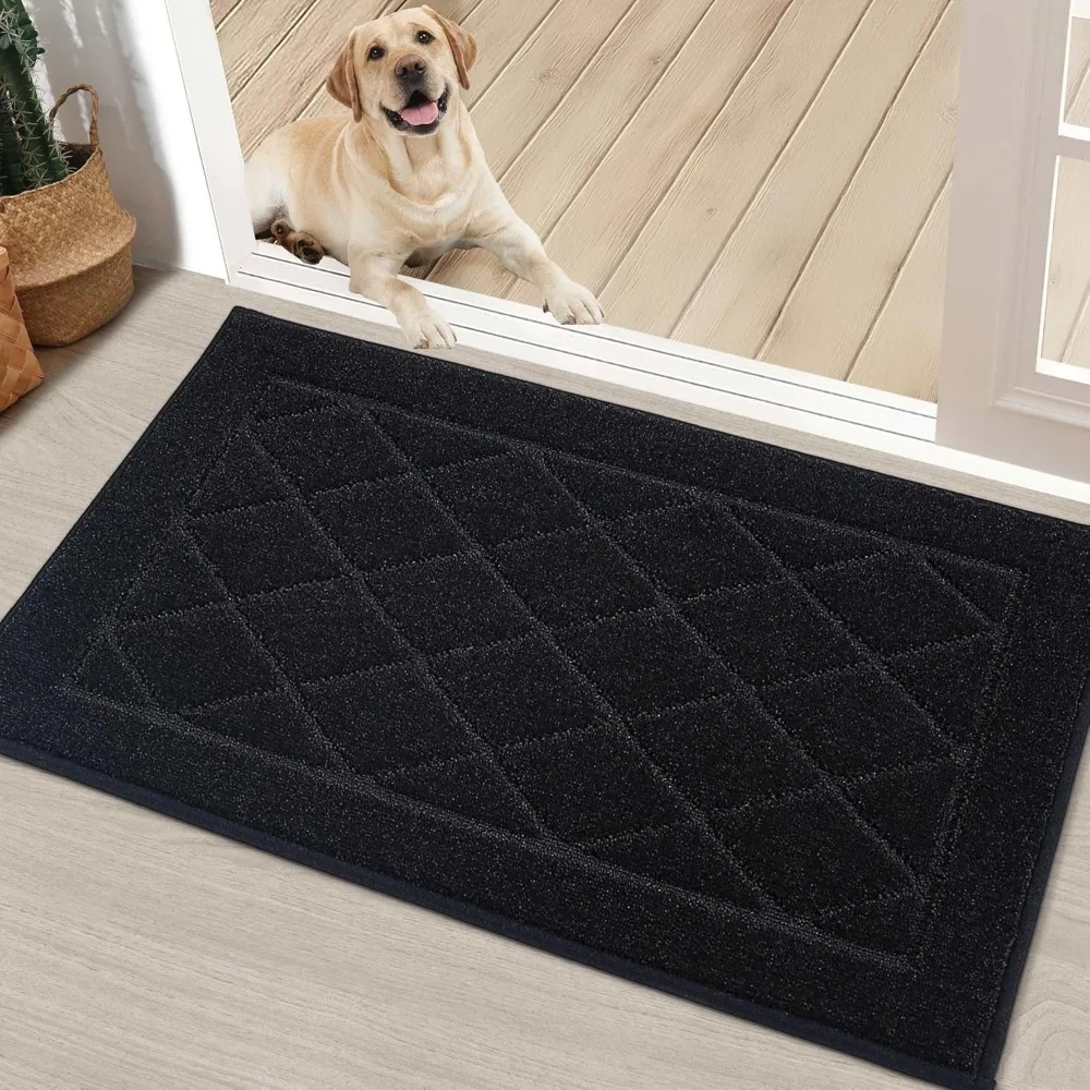

Dirt Trapper Door Mat 20" x 32", Doormat Non-Slip Entryway Rugs Washable, Dog Door Mat Stain Resistant and Absorbent Welcome Fl