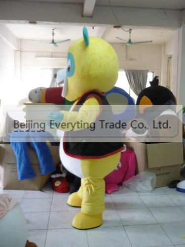 New Adult Hot Sale Foam Yellow Fancy Cartoon Mascot Costume Plush Christmas Fancy Dress Halloween Mascot Costume