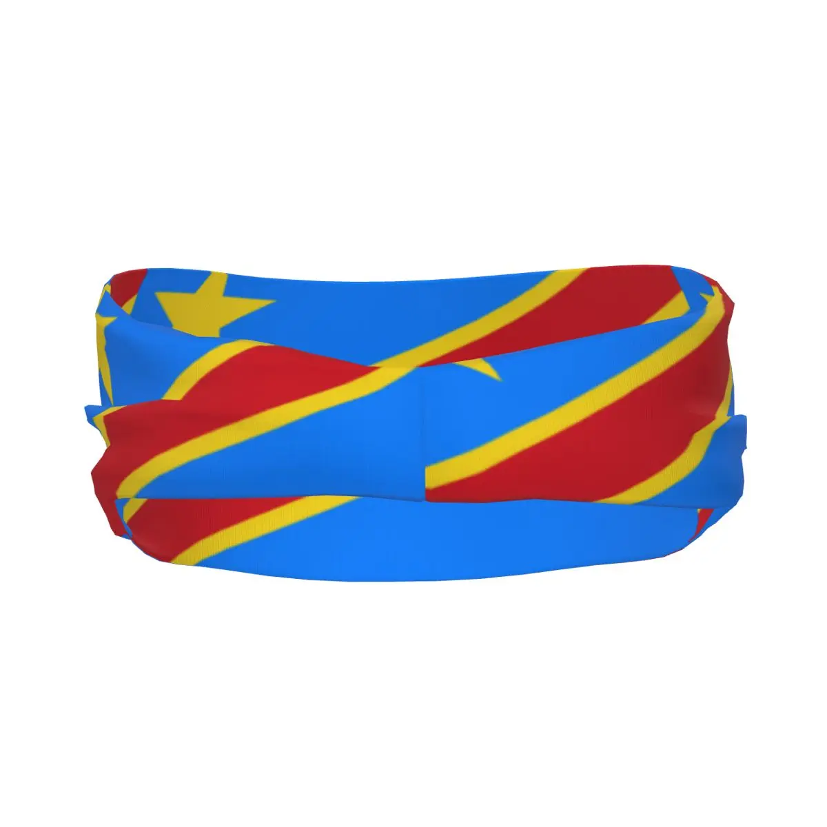 Headband Sports Yoga Fitness Stretch Sweatband Hair Band Elasticity Headband Democratic Republic Of The Congo Flag