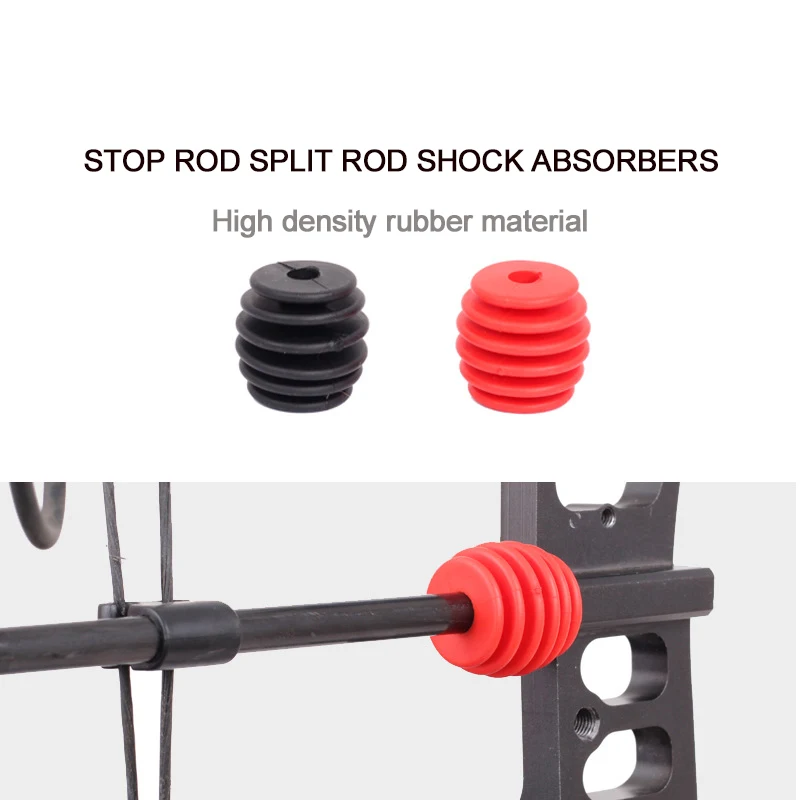 Bow Stop Shock Absorber, Rubber Stop Rod, Archery Equipment for Compound Bows, Recurve Bows, Straight Draw Bows