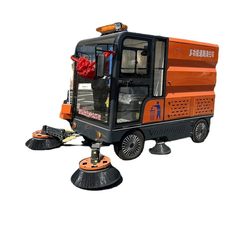 

Multifunctional electric sweeper Fully enclosed driving sweeper Property scenic road Park road sweeper