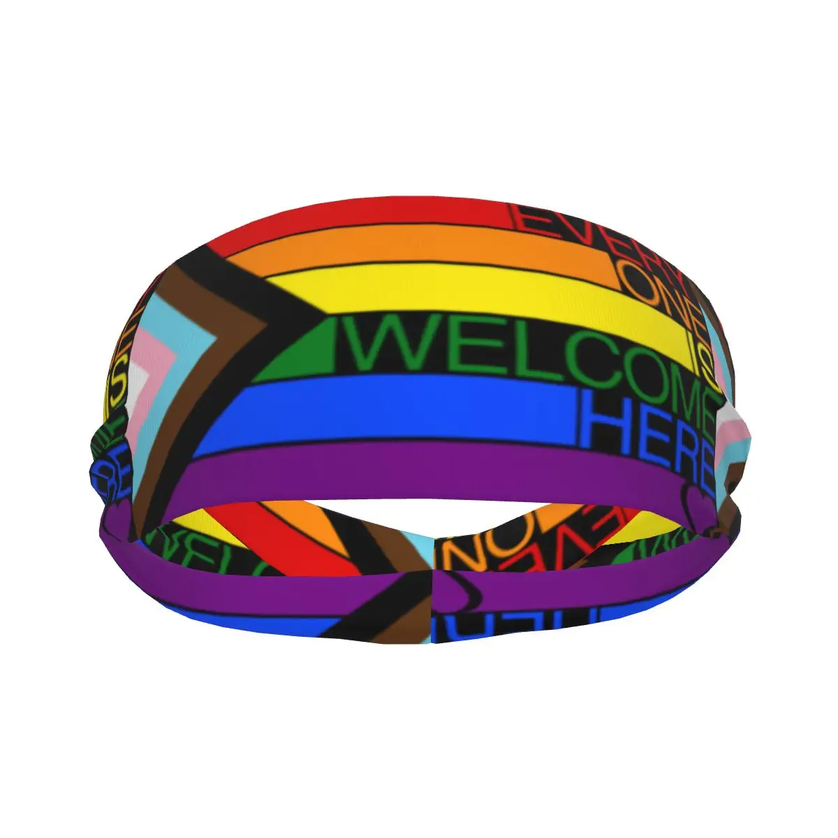 Custom Pride Flag Rainbow Sport Headbands for Women Men Stretchy Moisture Wicking Gym Sweatband