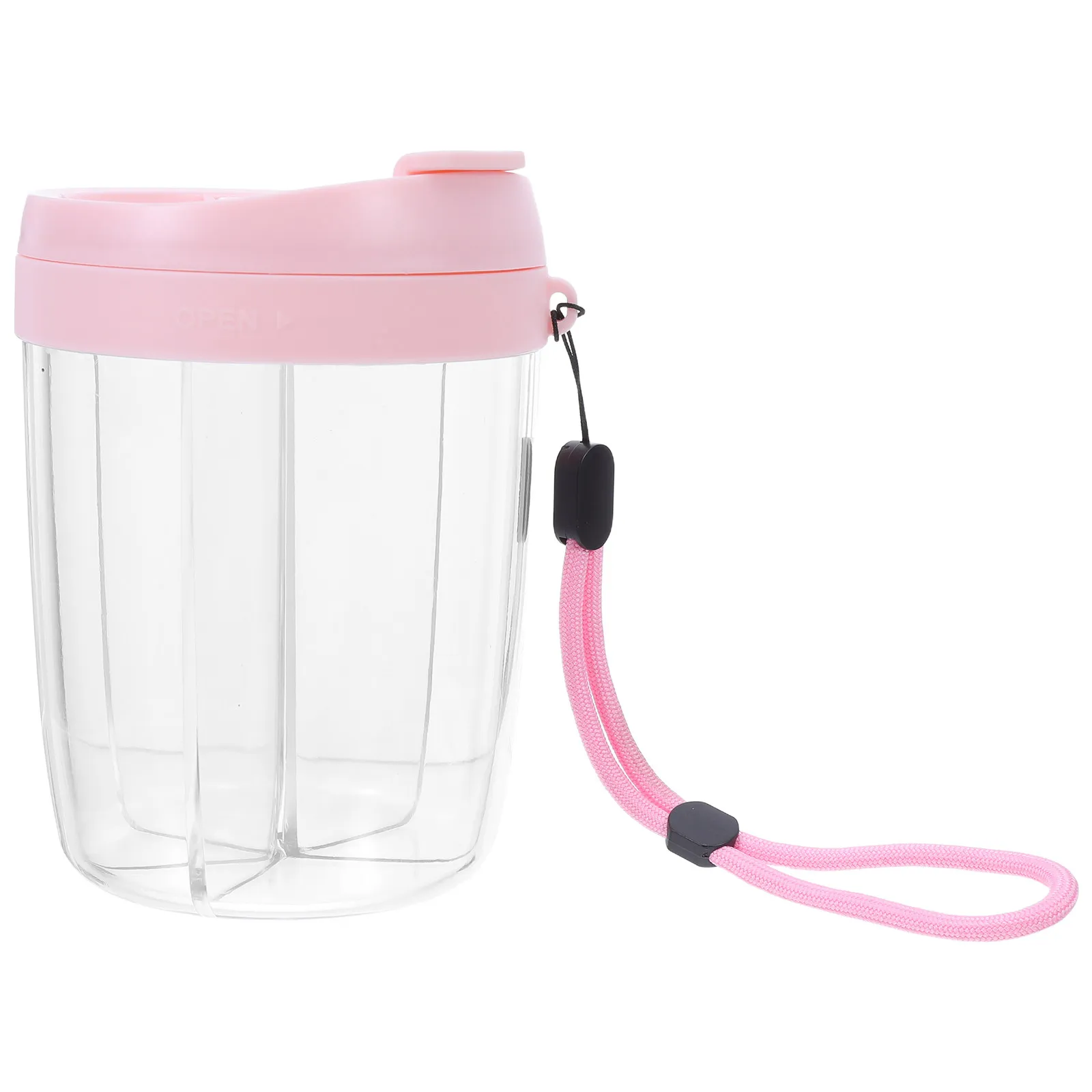 Daily Vitamin Dispenser with Easy Open Lids for Morning Noon Evening Dose Management Portable Pill Manager