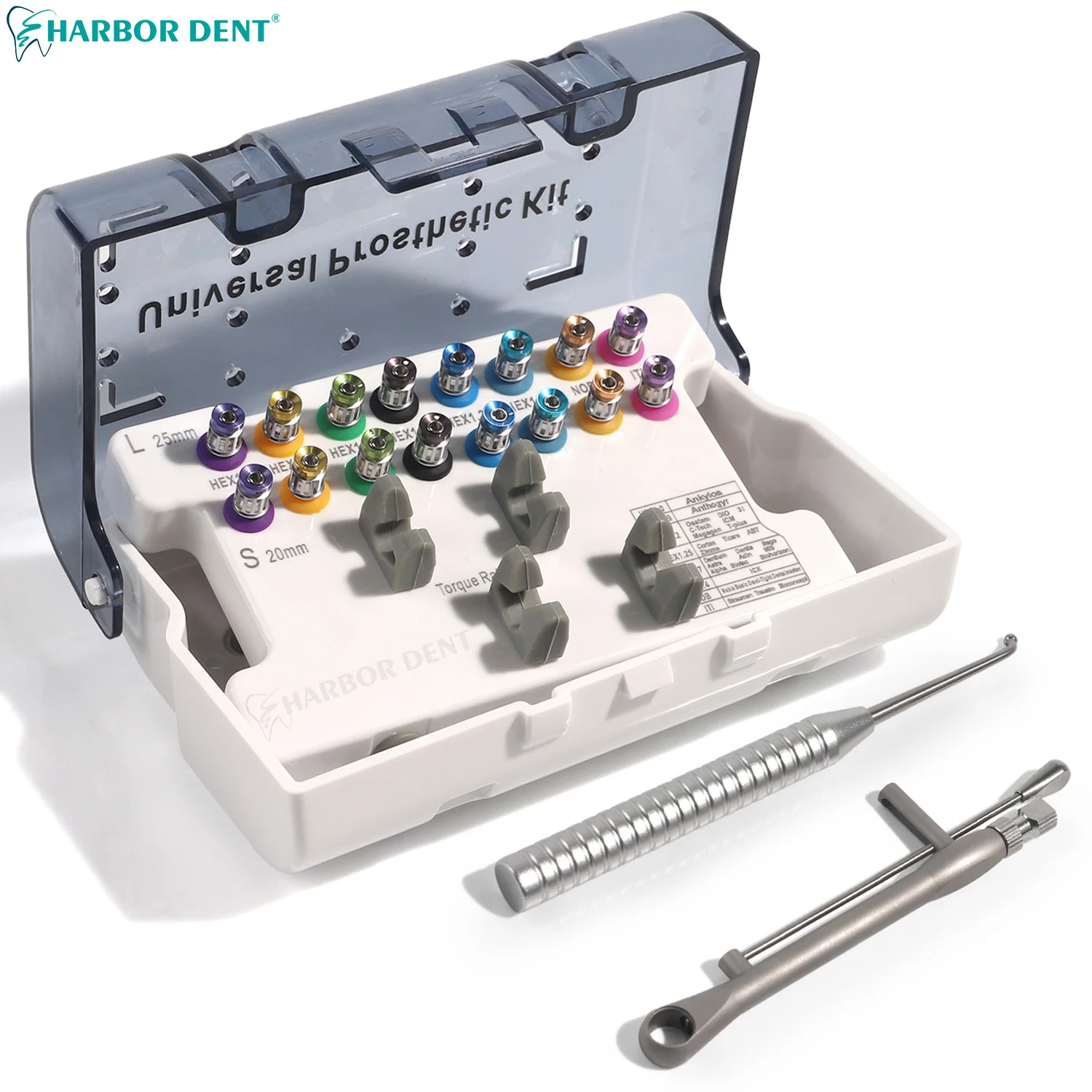 New Dental Implant Torque Screwdrivers Kit With Carrier 10-70NCM Ratchet Drivers Dentistry Restoration Tools