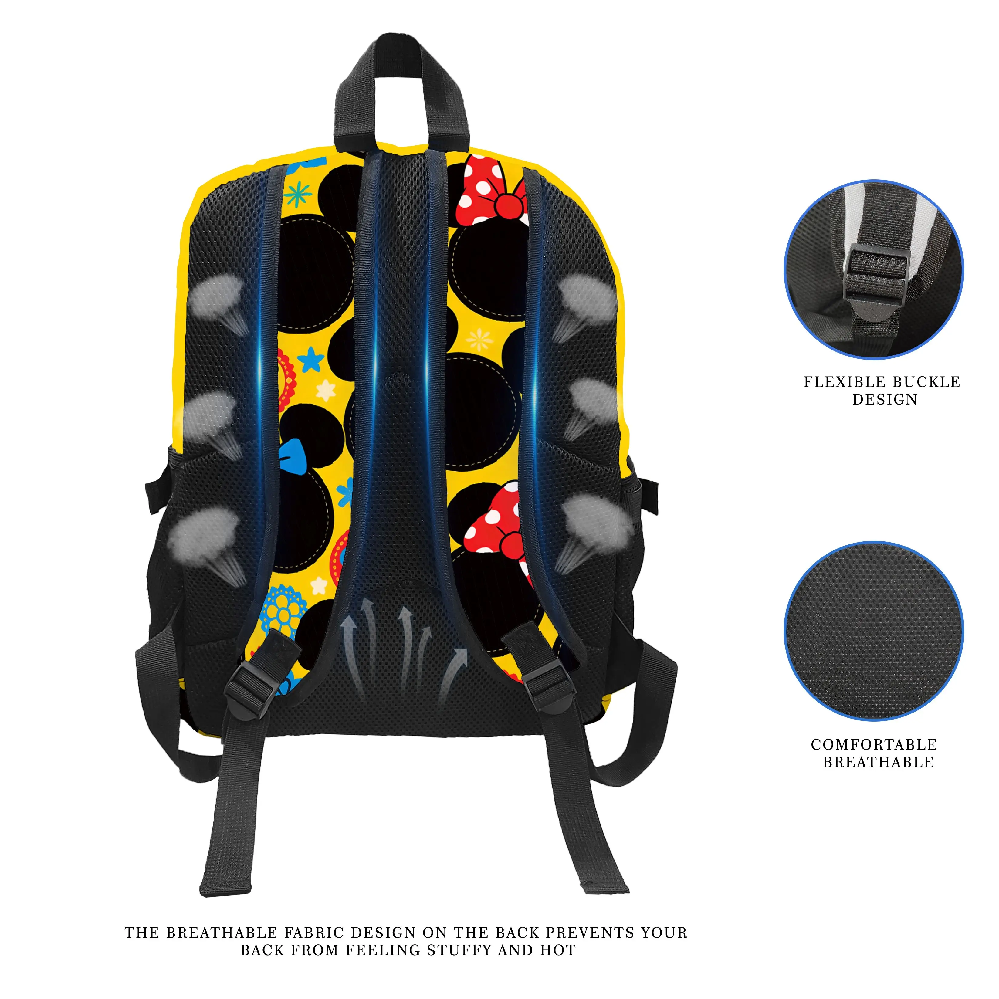 Disney Mickey Laptop Backpack, Fashionable and Simple, Gift-Friendly, Unisex Couple Style, Large Capacity, High-Quality