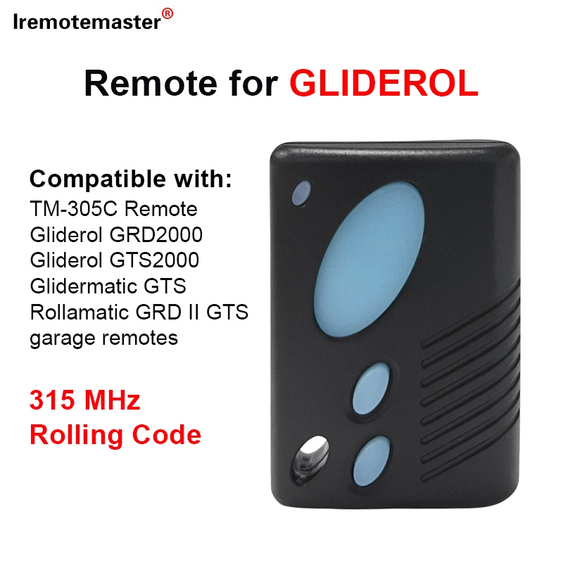 For Gliderol TM305C 315MHz GRD2000 GTS2000 Garage Gate Door Remote Control