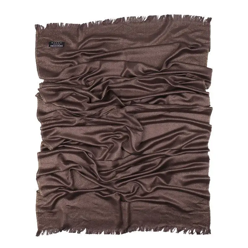 Dupla face outono inverno novo sle cachecol feminino com borla cor única yw08 calor temporada de inverno outro cachecol de tecido