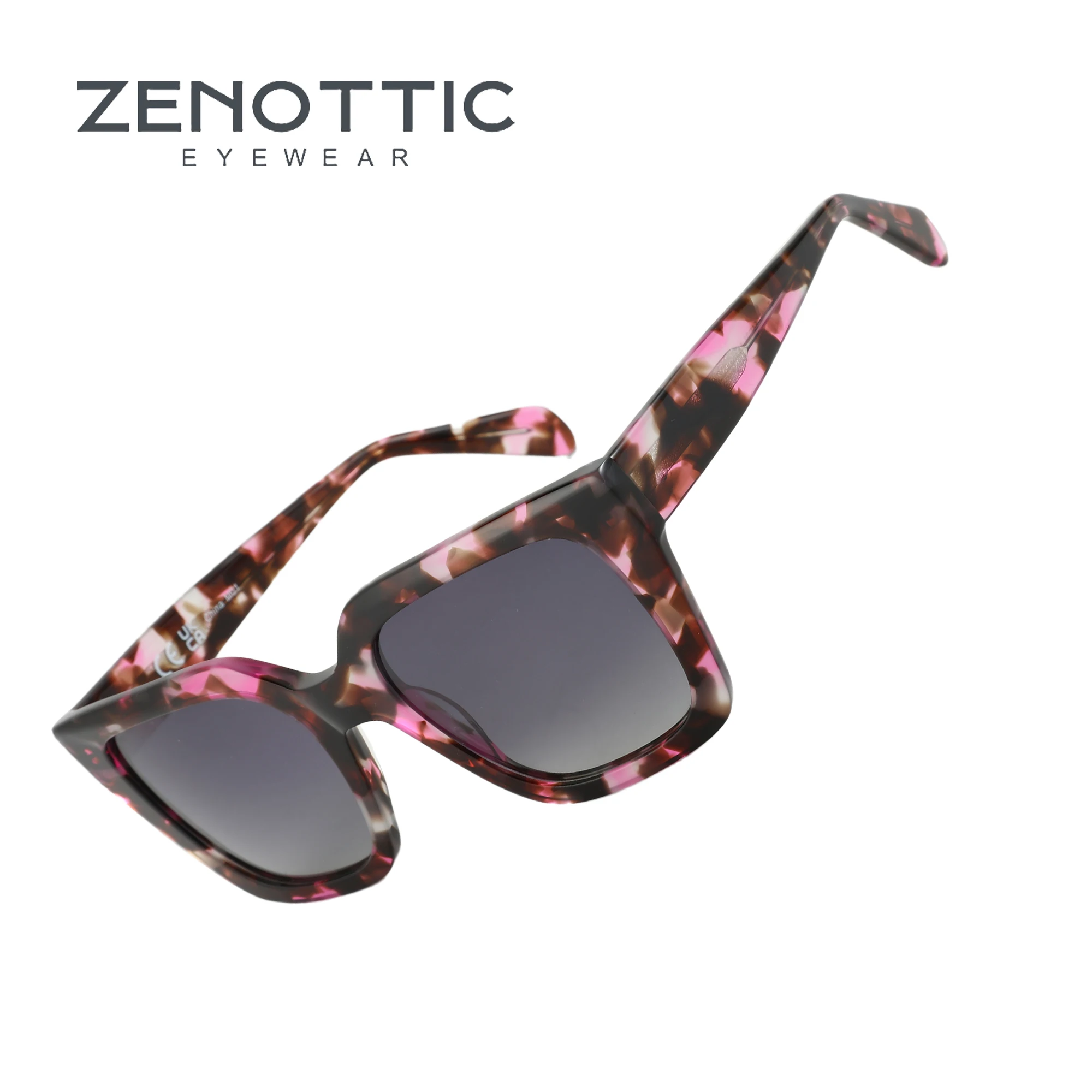 ZENOTTIC High-quality Acetate Butterfly Polarized Sunglasses Women Uv400 Protection Shade Fashion Square Sun Glasses
