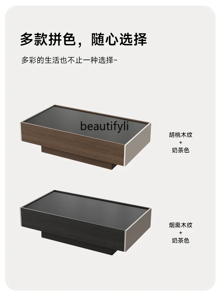 Modern Simple Coffee Table Living Room Italian Minimalist Tea Table Home TV Cabinet Unit Tea Table Customization