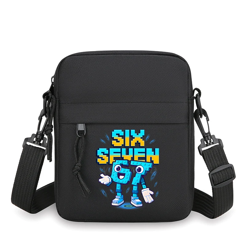 ستة سبعة الإيطالية Brainrot حقيبة كروس صغيرة ميمي 67 حقيبة الهاتف المحمول سستة الاطفال حقائب كتف النساء الرجال حقيبة ساعي صغيرة #1