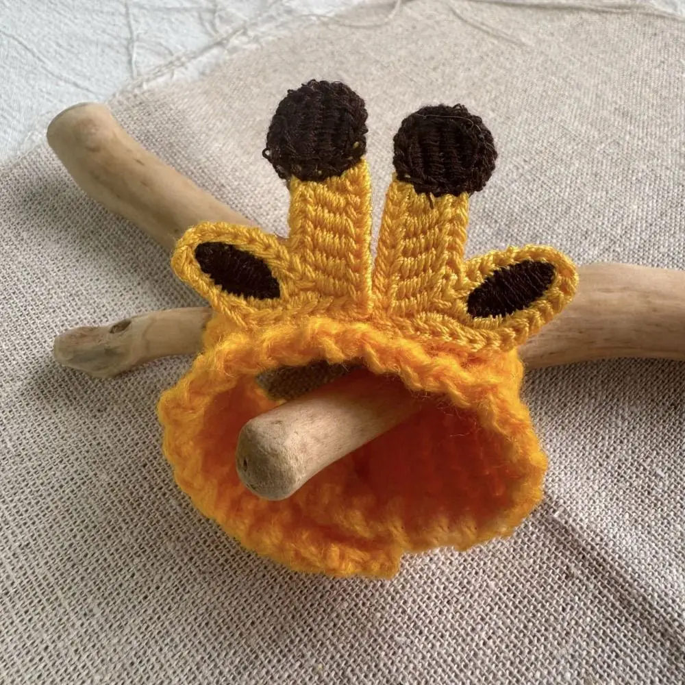 

Новая модная вязаная шапка ярких цветов, милая повседневная шапка, мини-шапка с животными для хлопковых кукол 10 ~ 15 см