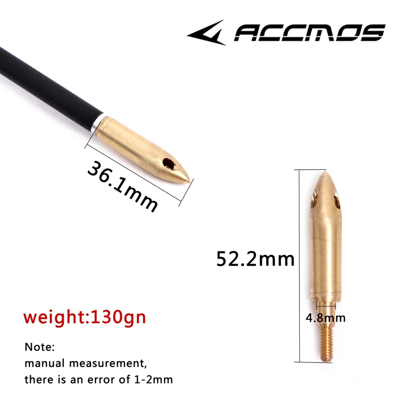 3/6pcs Gold Whistle Broadhead Copper Arrow Head Arrow Point Tips For ID6.2mm Arrow shaft  DIY Accessory