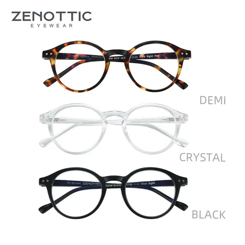 ZENOTTIC Estilo retro gafas de lectura anti - luz azul gafas de lectura de moda gafas de flores antiguas gafas de computadora antireflejo gafas de marco redondo para hombres y mujeres (grado 0 - 400)