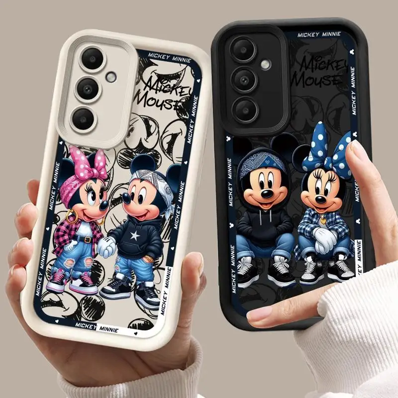 Disney Mickey Minnie Mouse Phone Case for Samsung Galaxy A15 A25 A35 A55 A51 A71 A72 A73 A52 A52s A53 A54 Soft 4G 5G Soft Cover