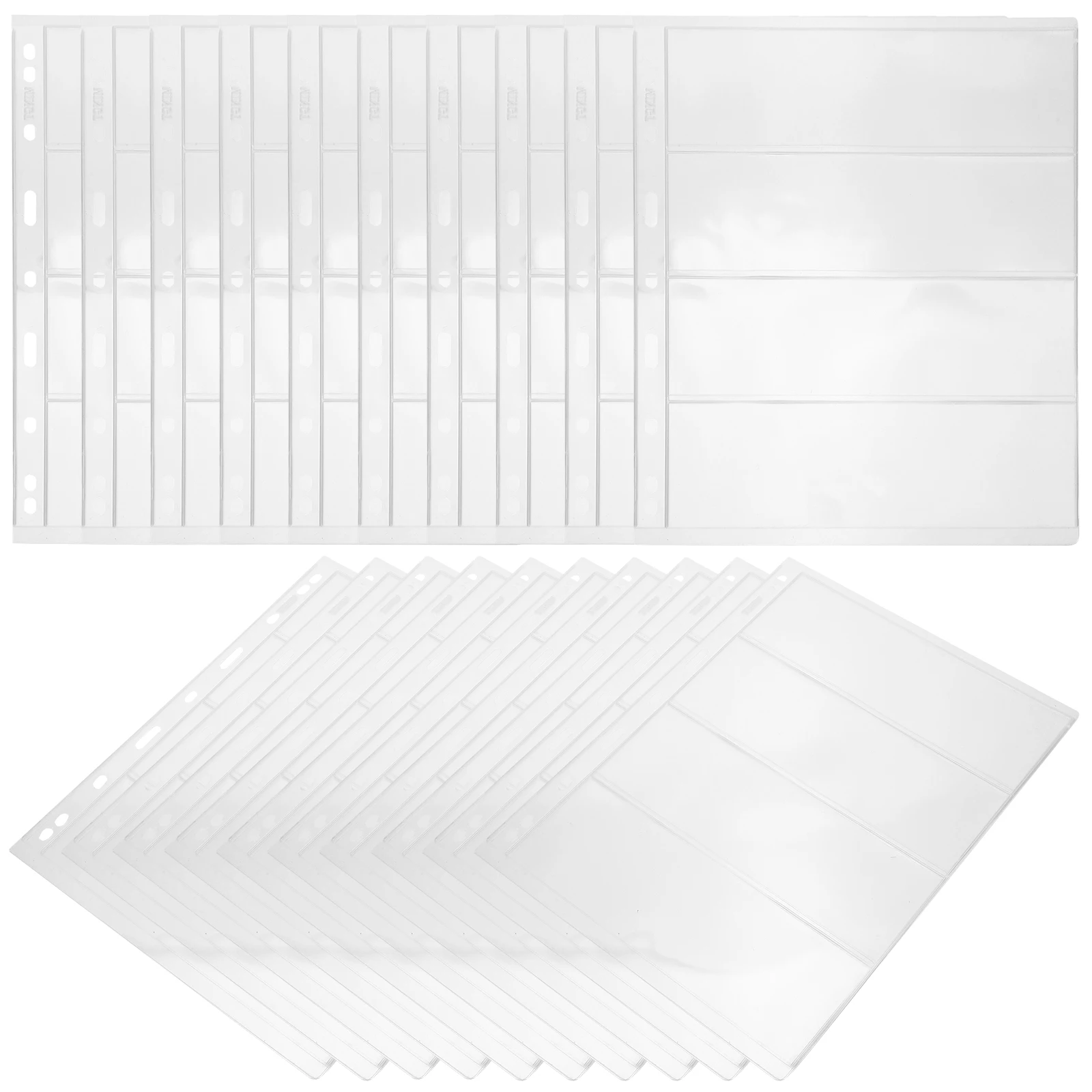 20 قطعة 20 ورقة بولي كلوريد الفينيل صفحات واضحة ألبوم ختم الغبار برهان عملة ألبوم منظم تخزين كتاب