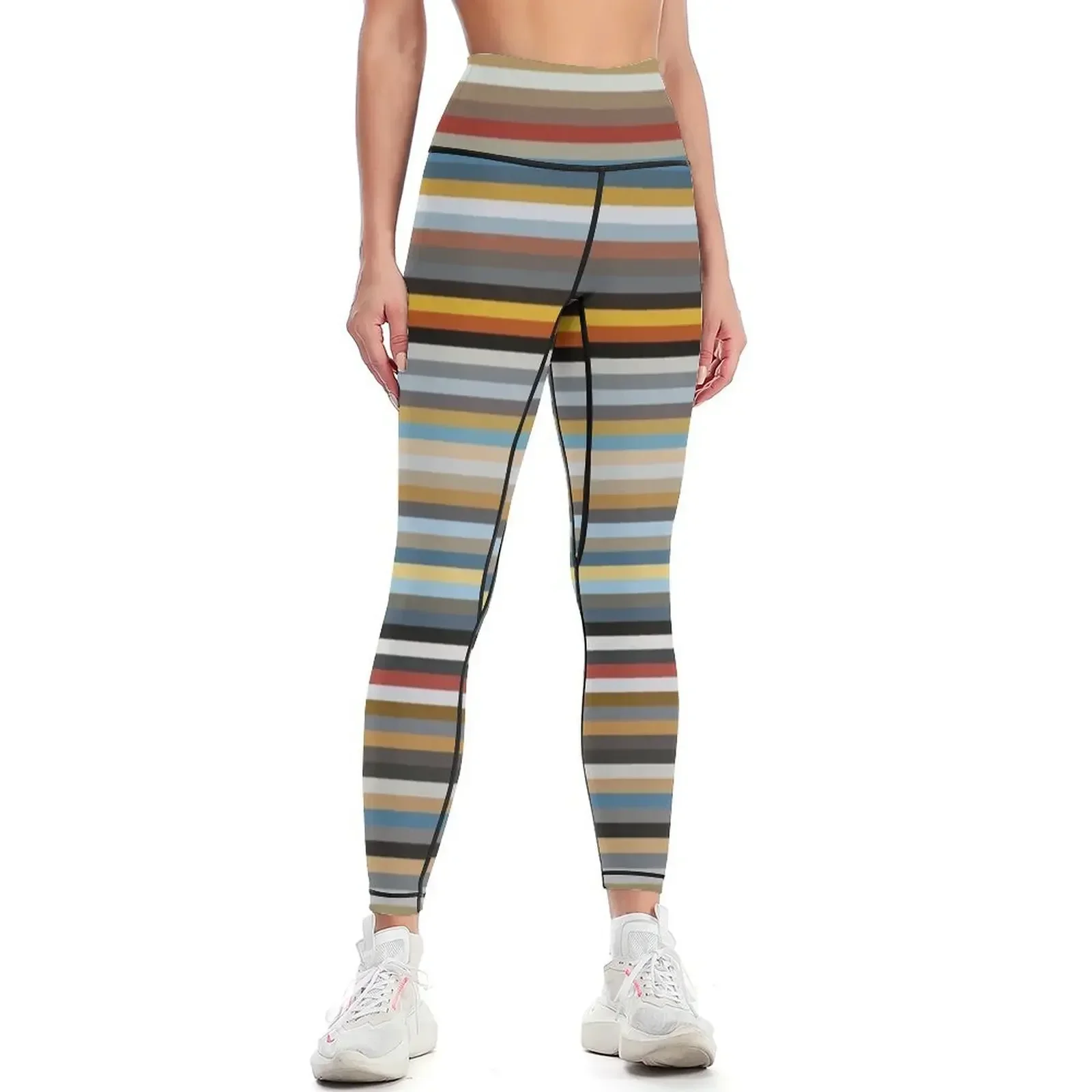 

Nordic Stripes Horizontal Pattern Leggings Jogger pants sports for Training pants exercise clothing for Womens Leggings