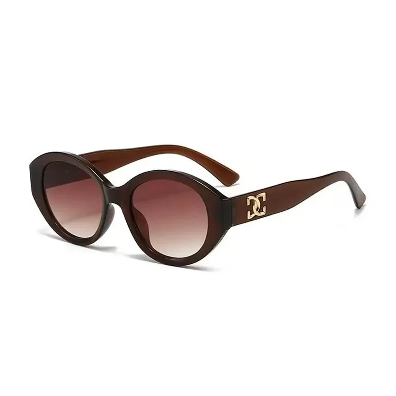 

Rectangle Oversized Round Sunglasses Women UV400 Protection Letter Decor Arm Trendy Fashion Street Style Daily Wear Eyewear