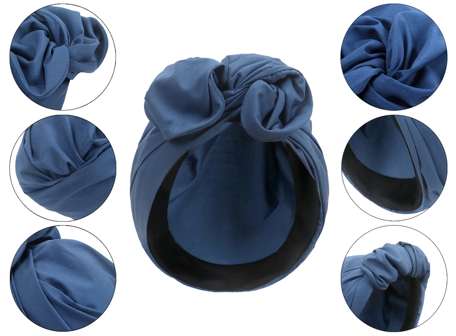 Frau Muslimischen Kopftuch Kappe Baumwolle Stirnband Afrikanische Kopf Wraps Elegante Retro Turban für Damen Beanies Caps Muslimischen Kopfbedeckung – Detail 5
