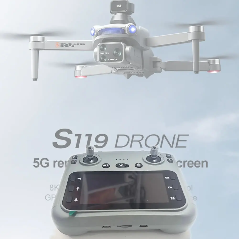 

S119 PRO MAX Obstacle Avoidance Drone Original S119ProMax BrushlessMotor GPS RC Quadcpter Spare Part Large Screen Remote Control