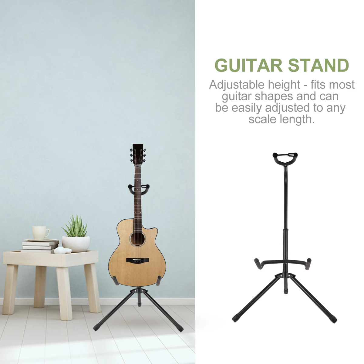 

Stand Holder Display Rack Black Iron Adjustable Height Durable Practical Guitar Support Floor Hanger Multiple Guitar Instruments